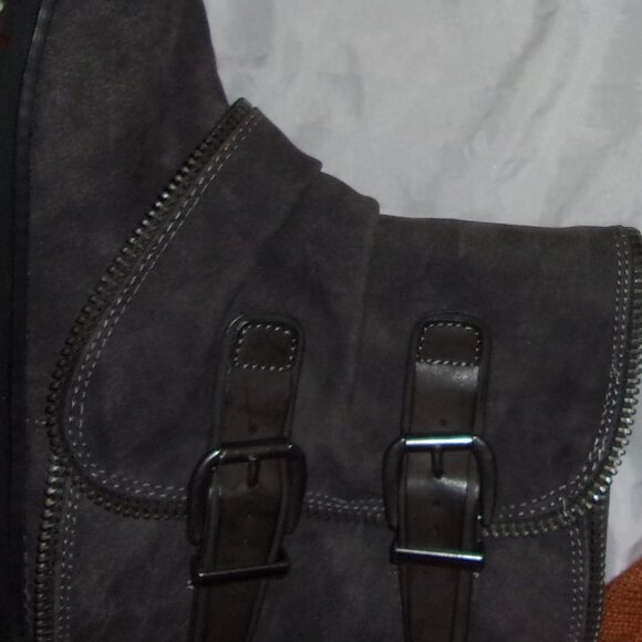 womens size 81/2 gray ankle shoes boots eight half 8.5 winter fall heels - Picture 3 of 6